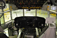 Vista desde la cabina de un Hércules C-130 de la Fuerza Aérea Argentina.