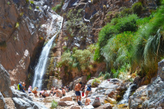 Aguas arriba de la Garganta del Diablo, el Huasamayo presenta un salto muy apreciado por los turistas.
