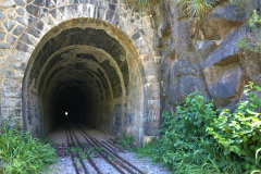 Las grandes construcciones de fines del siglo XIX en la zona del dique San Roque incluyeron también una obra fundamental: el ramal ferroviario A1, actualmente llamado Tren de las Sierras. Comunicaba Córdoba con Cruz del Eje. En la zona del dique San Roque, atraviesa la montaña a través de varios túneles.