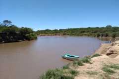 Vista aérea de la confluencia, mirando desde el río Ctalamochita.