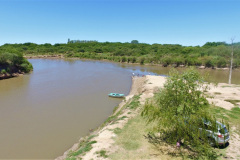 Vista aérea de la confluencia, mirando desde el río Ctalamochita.