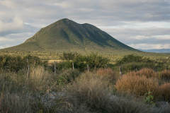 El volcán Ciénaga, muy cerca de la ruta provincial 28.
